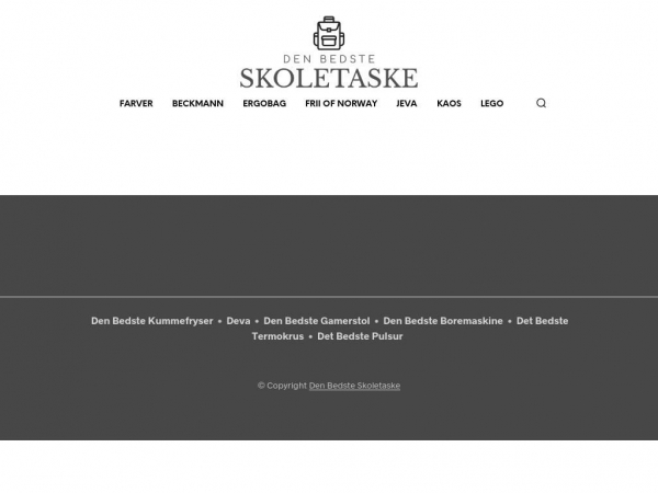 denbedsteskoletaske.dk